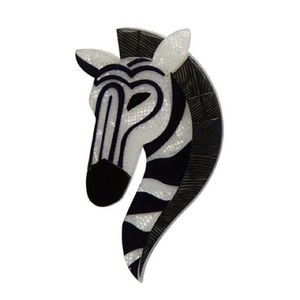 Erstwilder Zelda the Zany Zebra Brooch